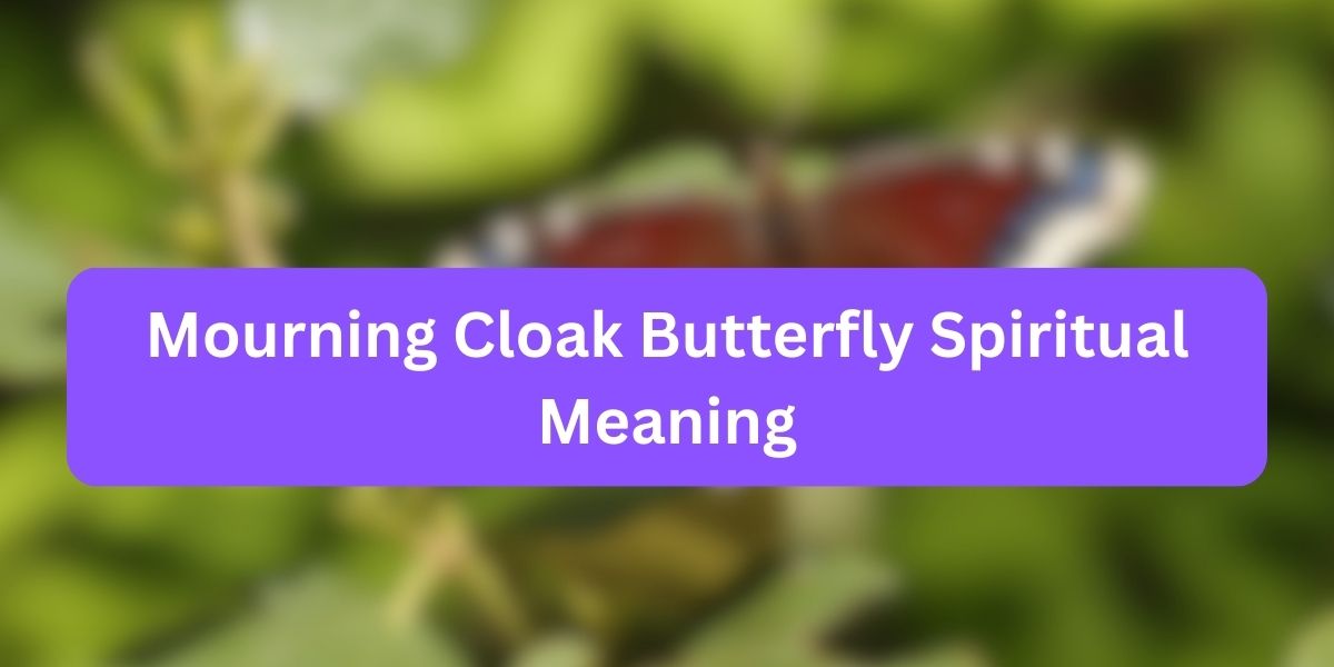 Mourning Cloak Butterfly Spiritual Meaning