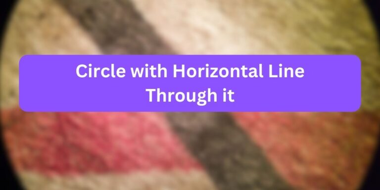 Circle with Horizontal Line Through it Spiritual Meaning